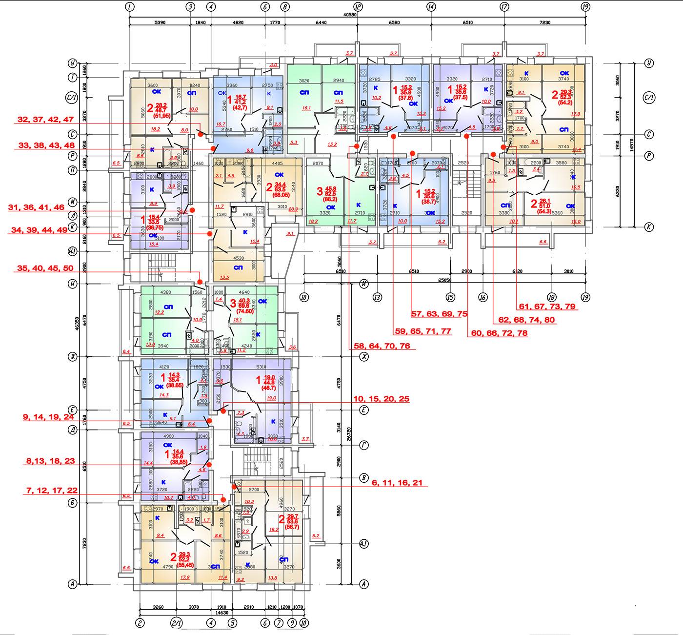 Plans 5-этажный жилой дом на Раздельном переулке