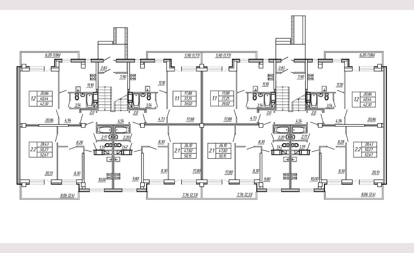 Plans Жилой комплекс «Дуэт» по ул.Мохова, 40
