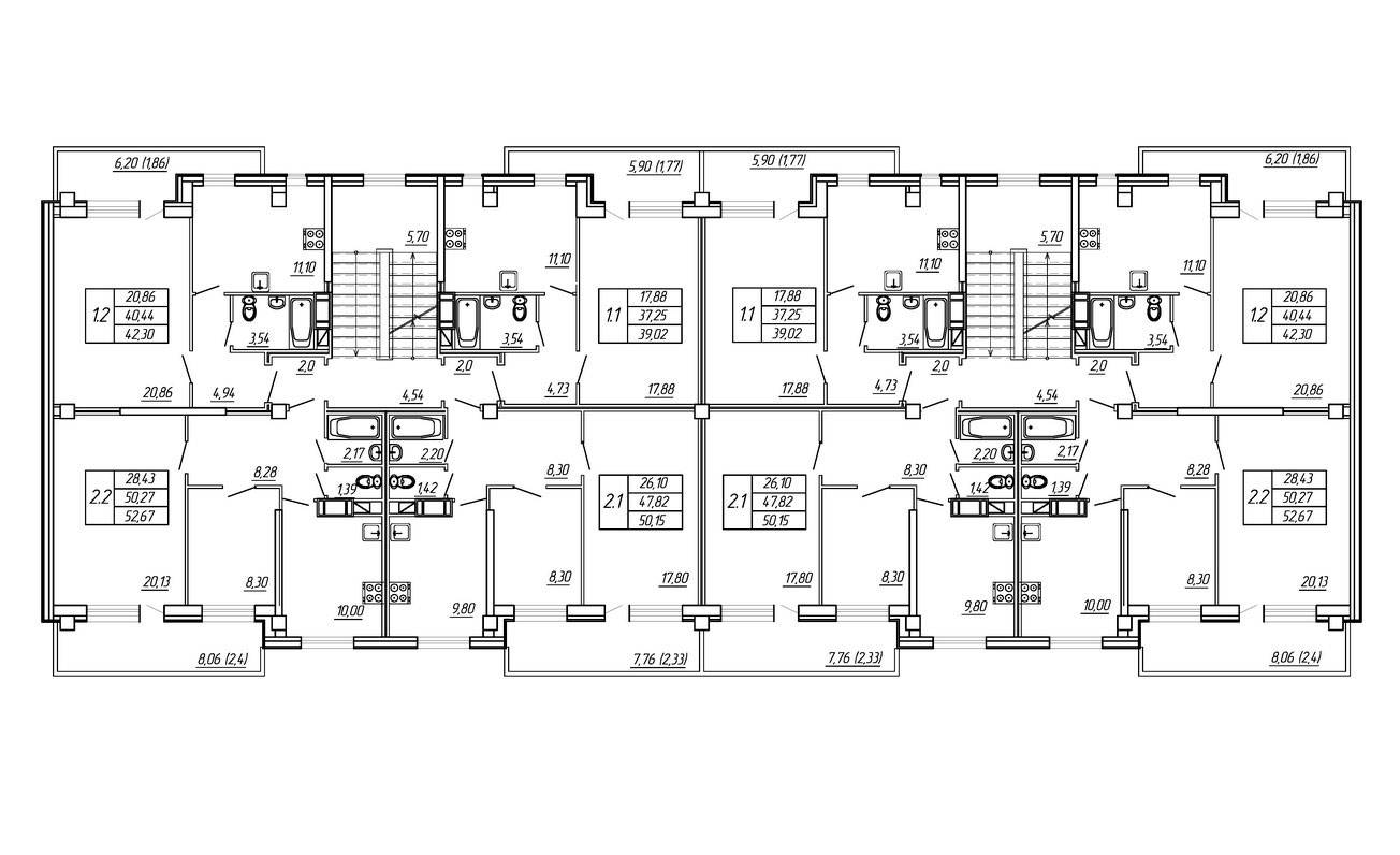 Plans Жилой комплекс «Дуэт» по ул.Мохова, 40