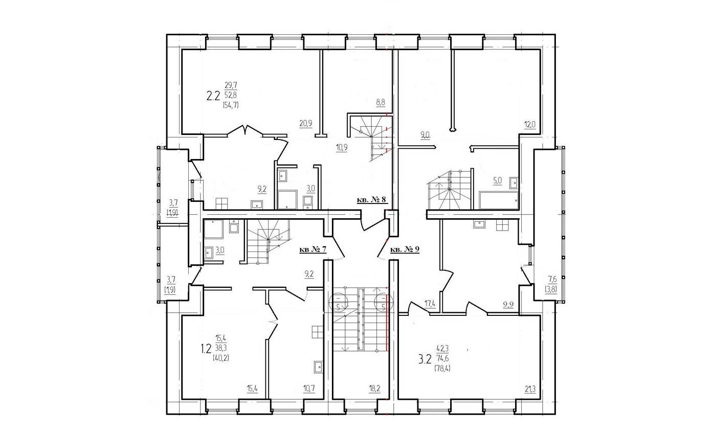 Plans Жилой дом на ул.  Республиканская-Кирпичная