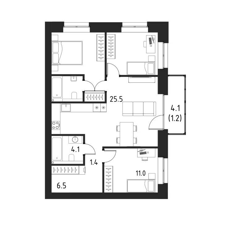 Plans ЖК «Бёрч»