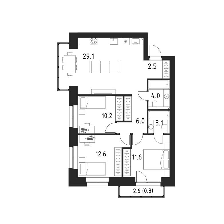 Plans ЖК «Бёрч»