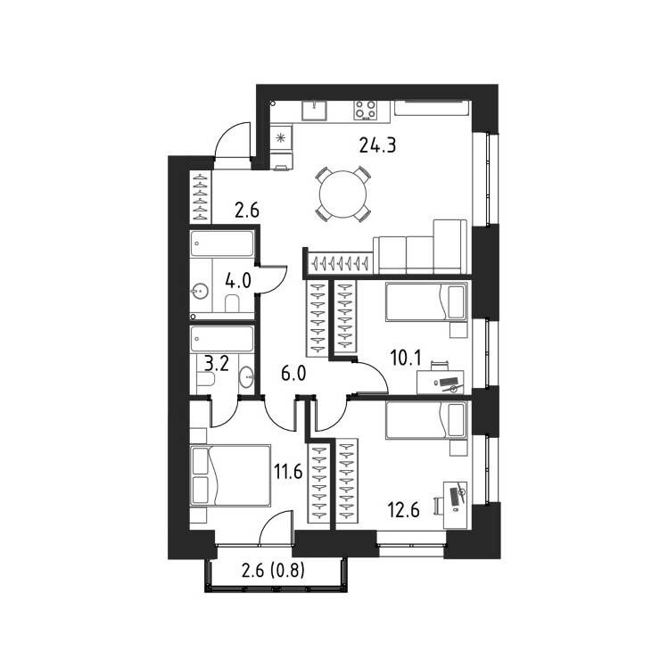 Plans ЖК «Бёрч»