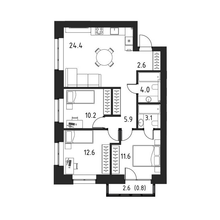 Plans ЖК «Бёрч»