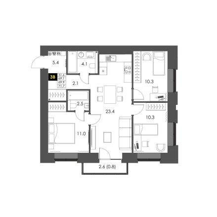 Plans ЖК «В-Сити»