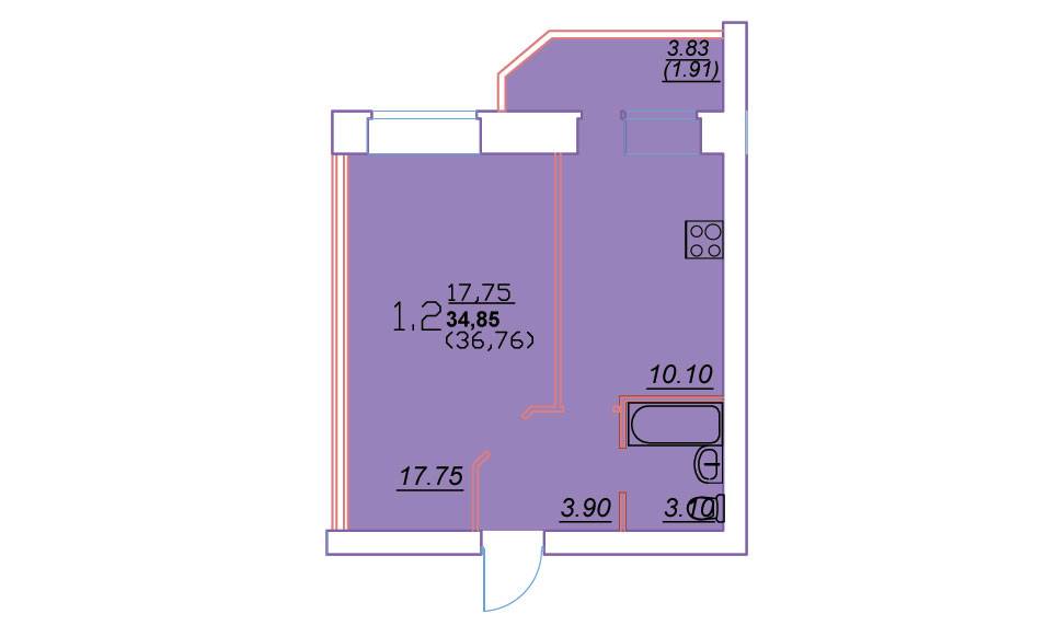 Plans Микрорайон «Бригантина». Дом №1
