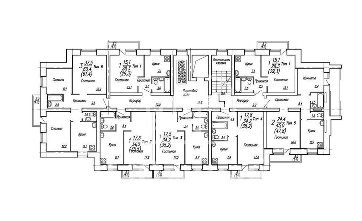 Plans ЖК «Южный 3», дом 19
