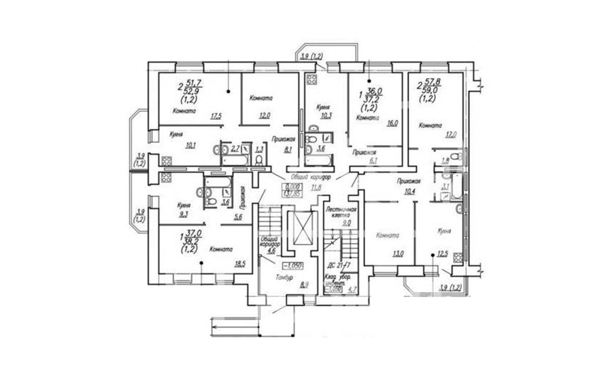 Plans ЖК Южный-3, 14 (Ломоносова, 3 к1)