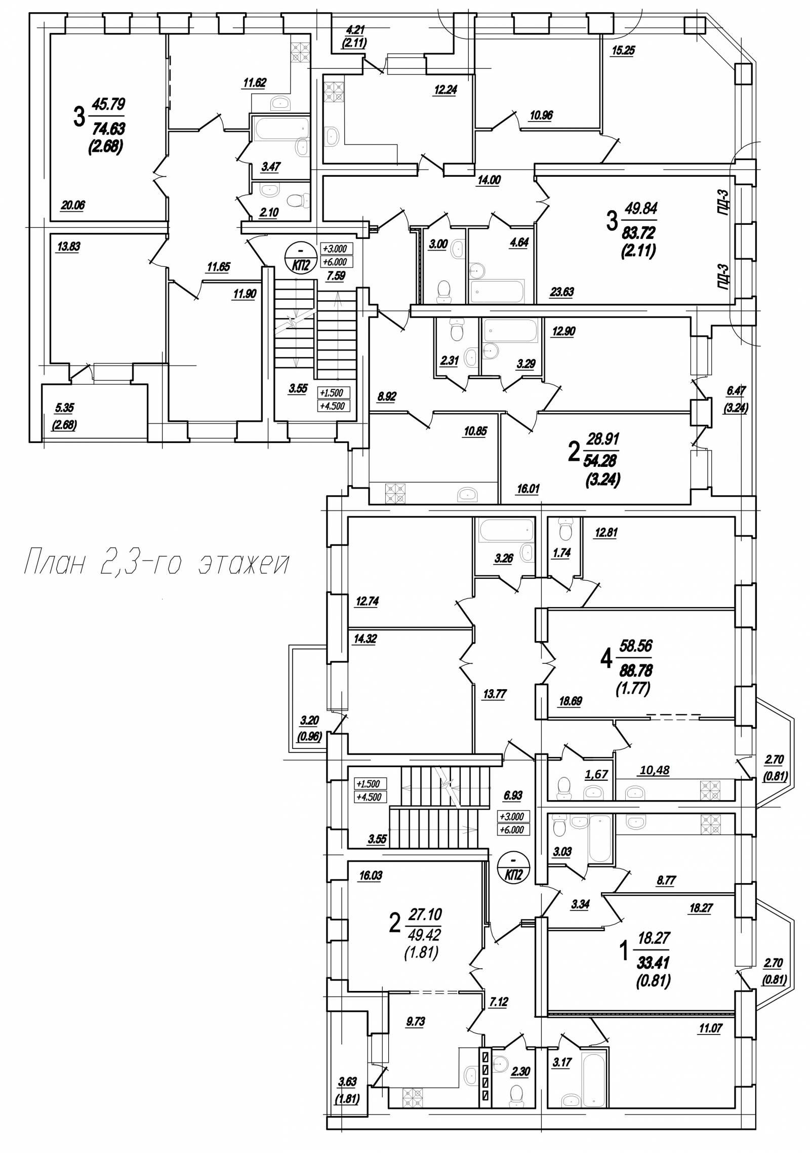 Plans Жилой дом по ул. Беляева - Прядильщиков