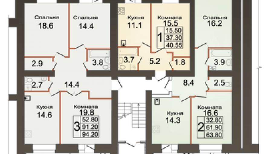Планировка Жилой дом на Козленской, 128