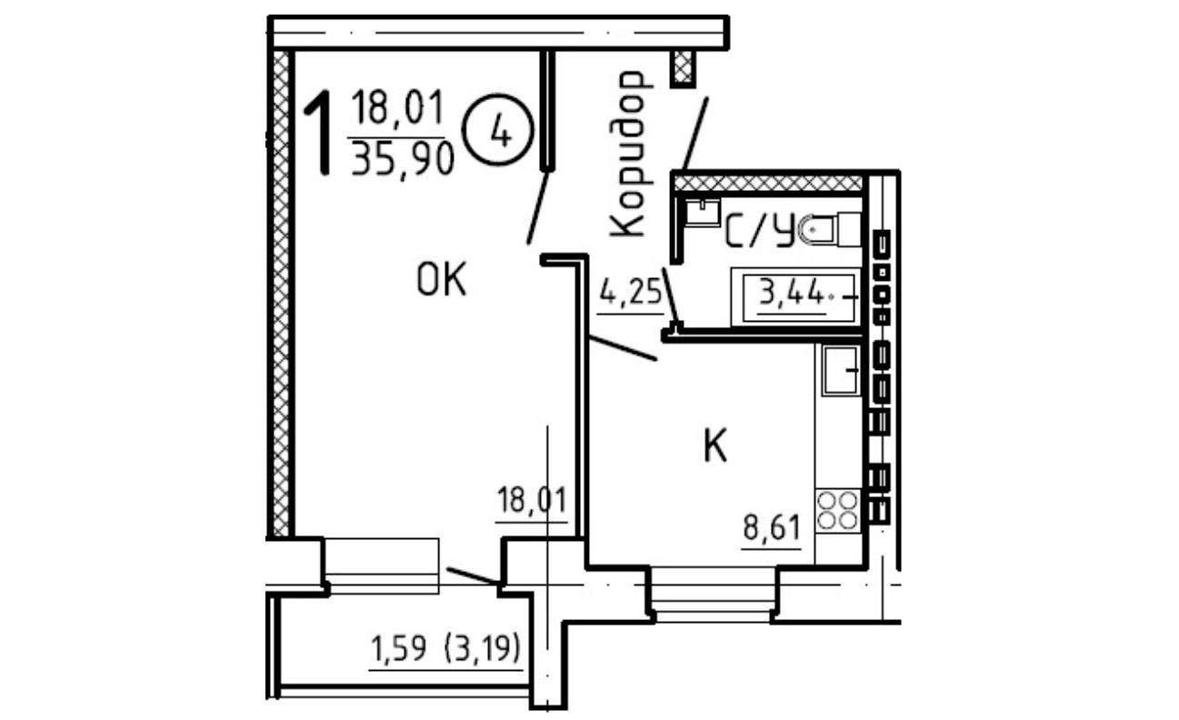 Plans Жилой комплекс «Южный». Дом №7