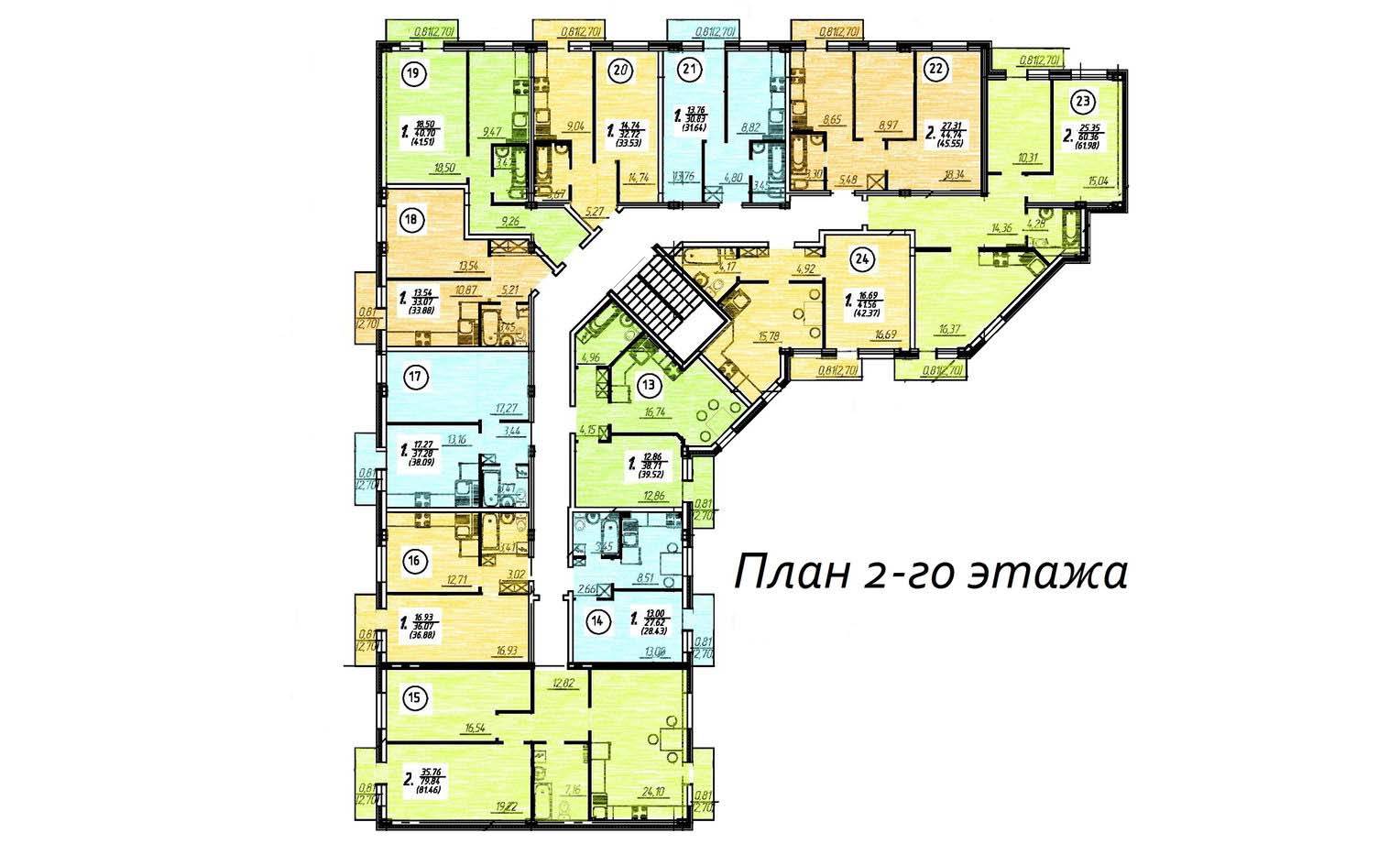 Plans Жилой дом Куб-HOUSE, Республиканская 38