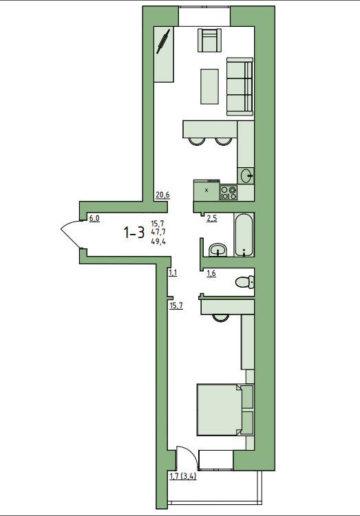 Plans ЖК «ЗЕЛЕНАЯ РОЩА»