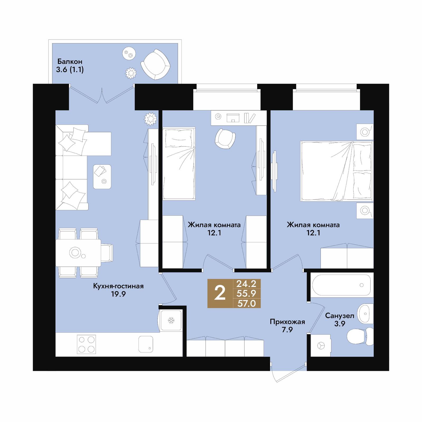 Plans ЖК «Графит 2»