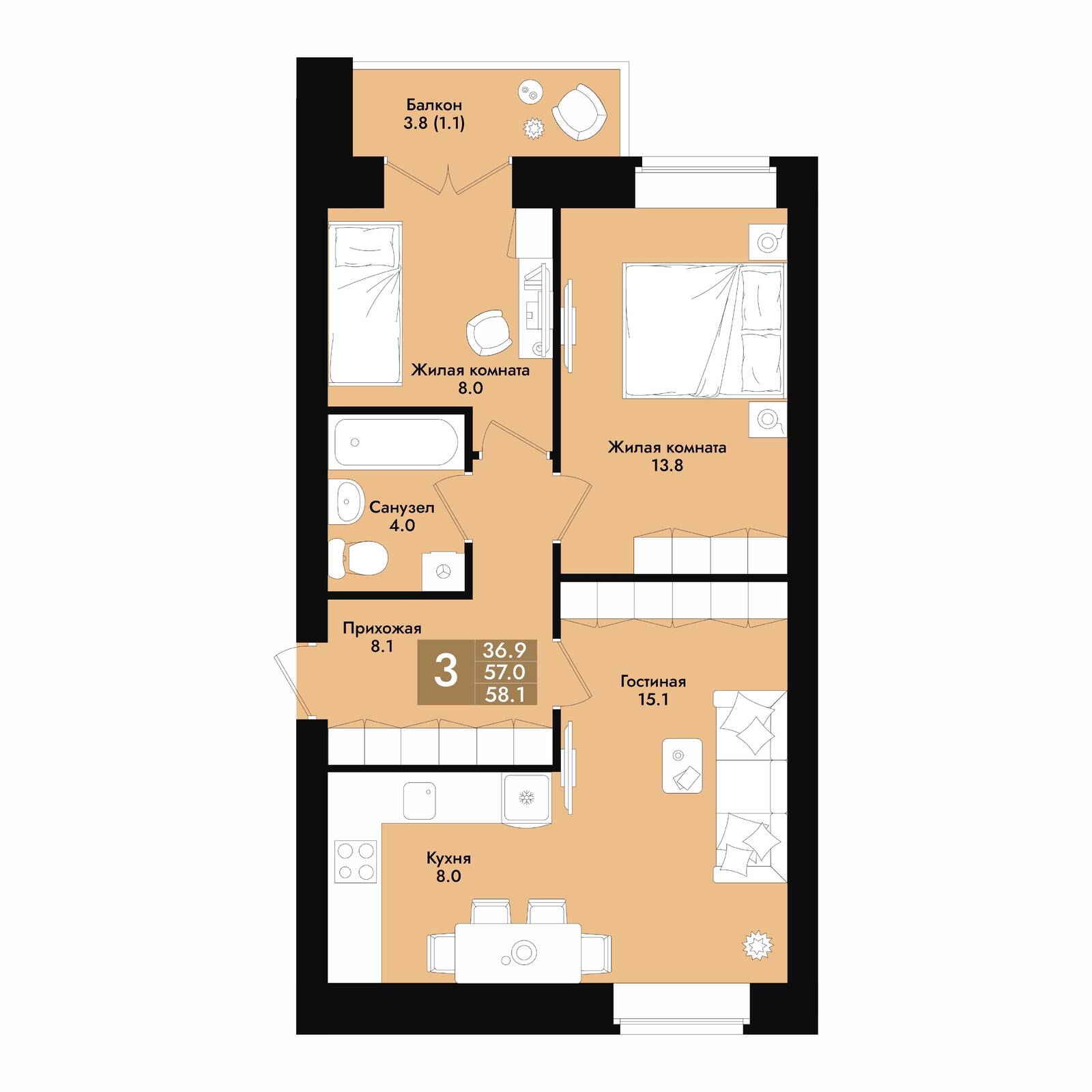Plans ЖК «Графит 2»