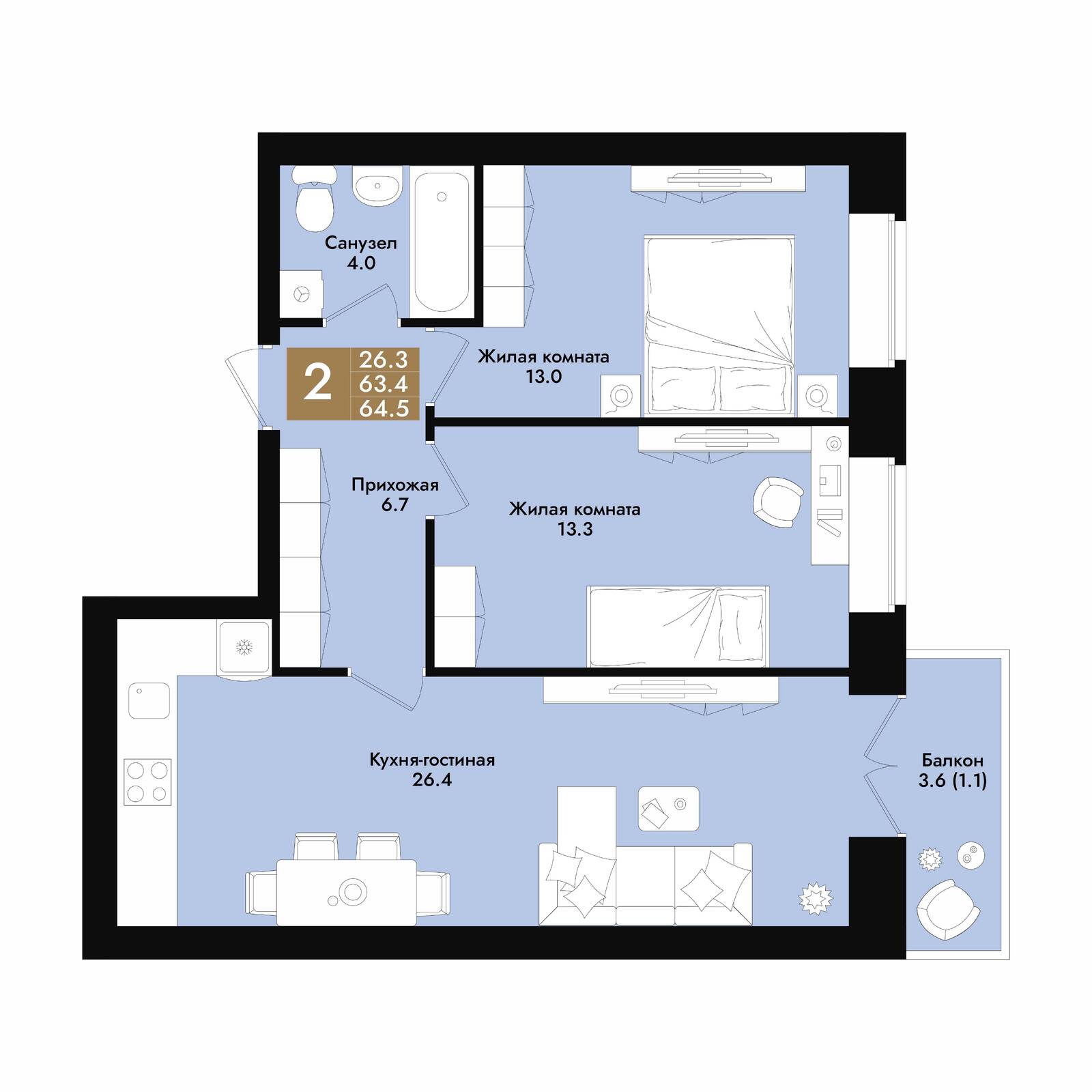 Plans ЖК «Графит 2»