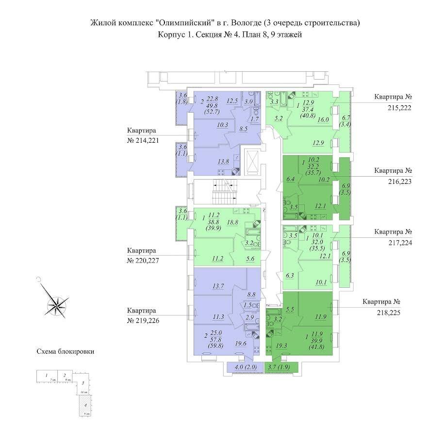 Plans ЖК «Осановские зори» 3-ья очередь