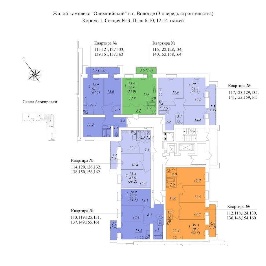 Plans ЖК «Осановские зори» 3-ья очередь