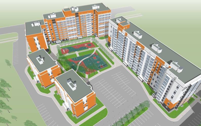 Site plan – ЖК «Осановские зори», корпус 1, 2, 3, 4