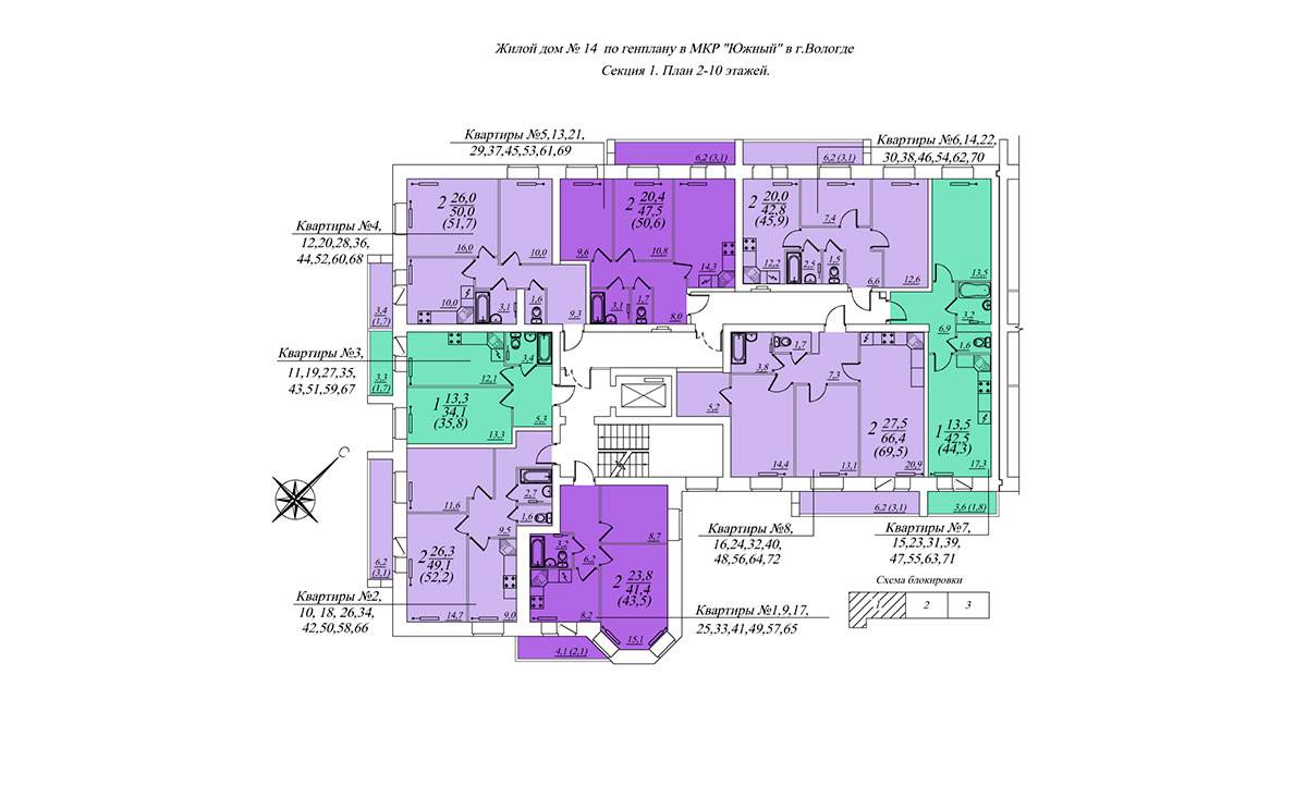 Plans ЖК Южная крепость, дом 14