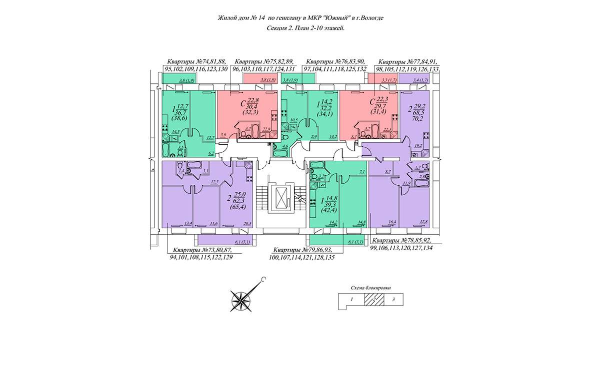 Plans ЖК Южная крепость, дом 14