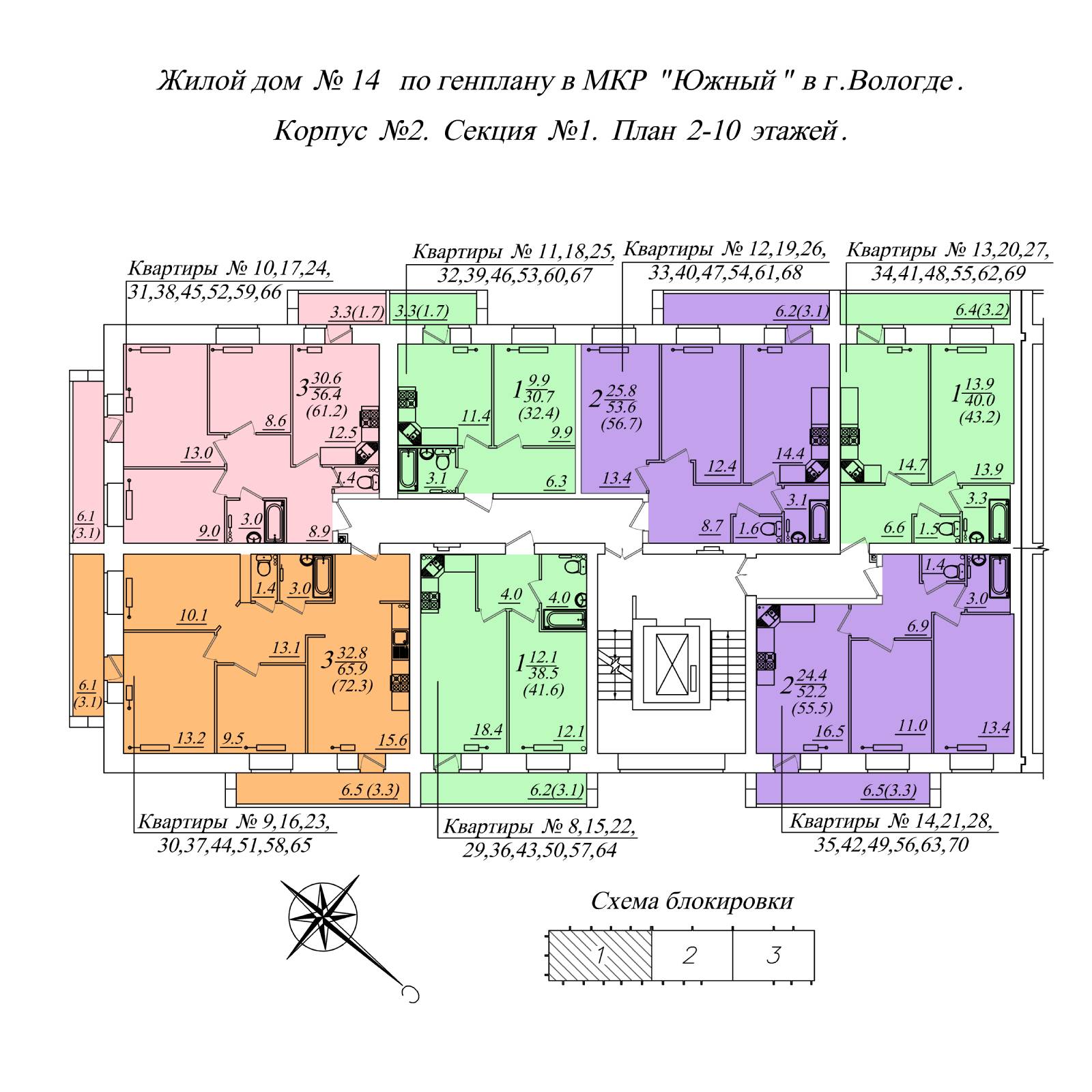 Plans ЖК Южная крепость, дом 14