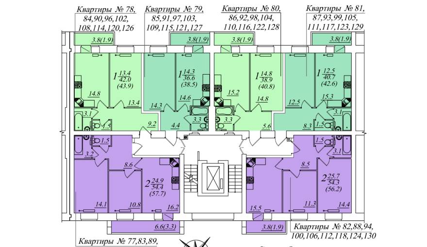 Планировка ЖК Южная крепость, дом 14
