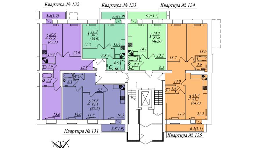Планировка ЖК Южная крепость, дом 14