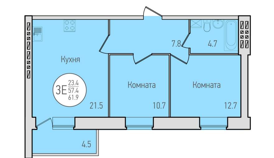 Планировка ЖК Флагман, дом 7