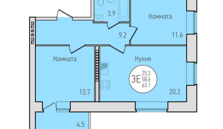 Планировка ЖК Флагман, дом 7