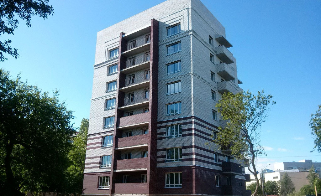 3д макет 8-этажный жилой дом на ул. Сухонской